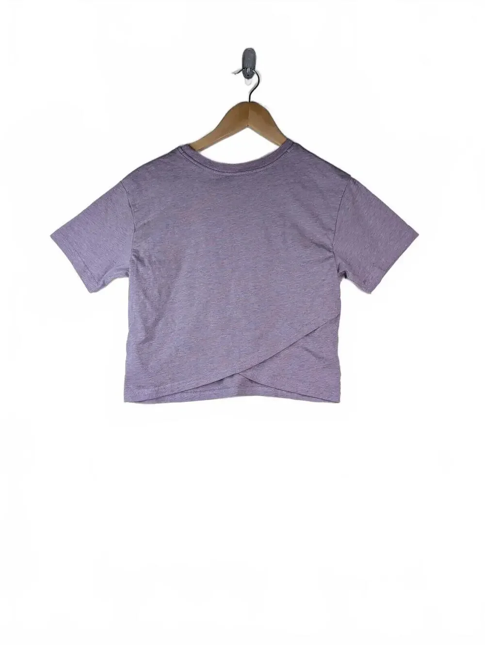 Converse All Star Purple Heather Short Sleeve Crop Graphic Tee Youth Size L